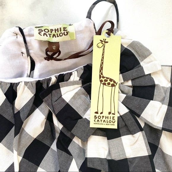 SOPHOE CATALOU Plaid Bow Tunic Tank NWT SZ 12 - Picture 4 of 5